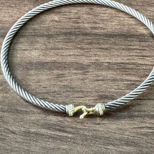 David Yurman silver 2mm bangle bracelet